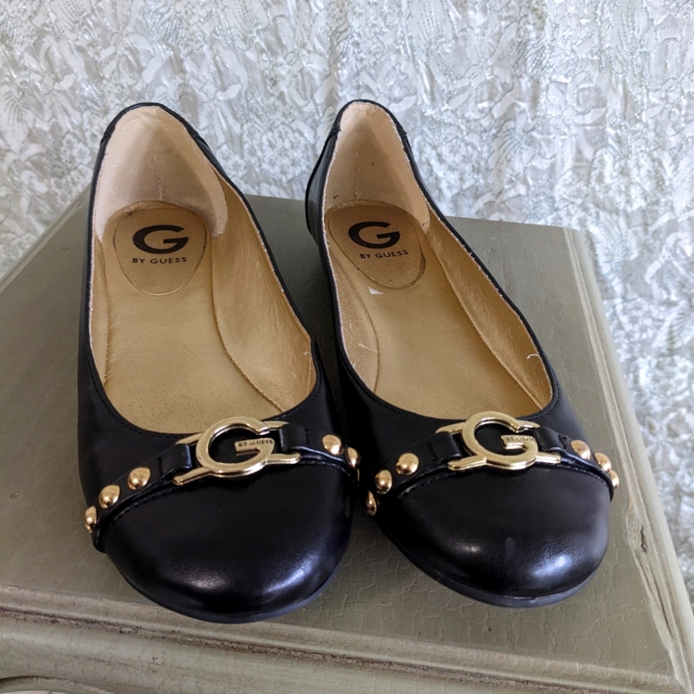 Black and Gold Ballet Flats